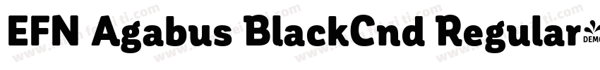 EFN Agabus BlackCnd Regular字体转换